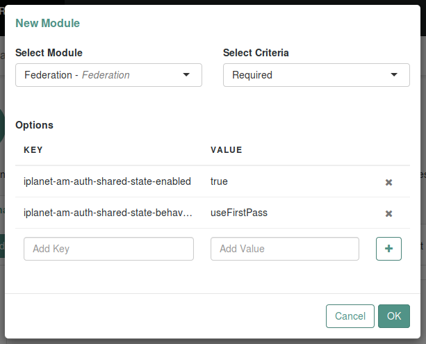 Authentication Key Chain Authentication modules and chains | PingAM