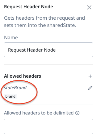 Request Header node in a login flow
