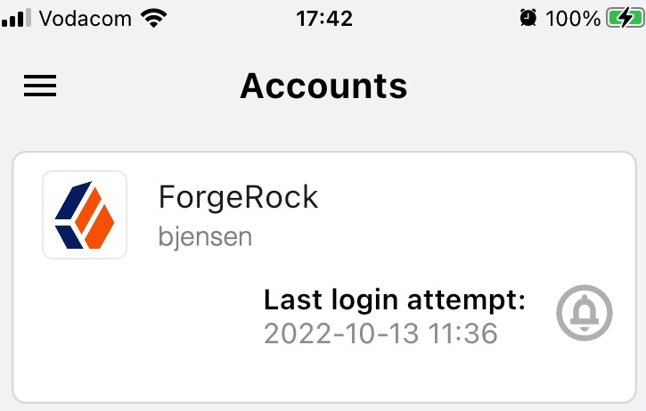 ForegRock as the Issuer in the authenticator app