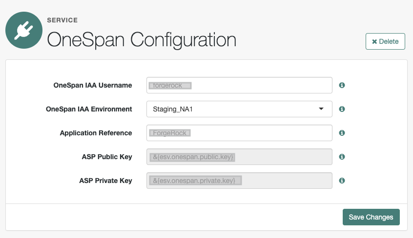 OneSpan Configuration Service