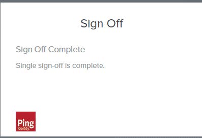A screen capture of the Sign Off Complete page. The page has the text, 