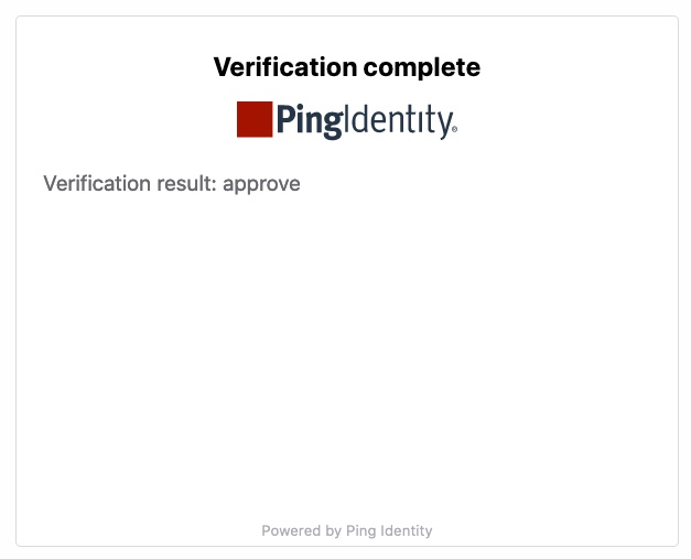 A screen capture that shows the verification result in the Custom HTML Message node.