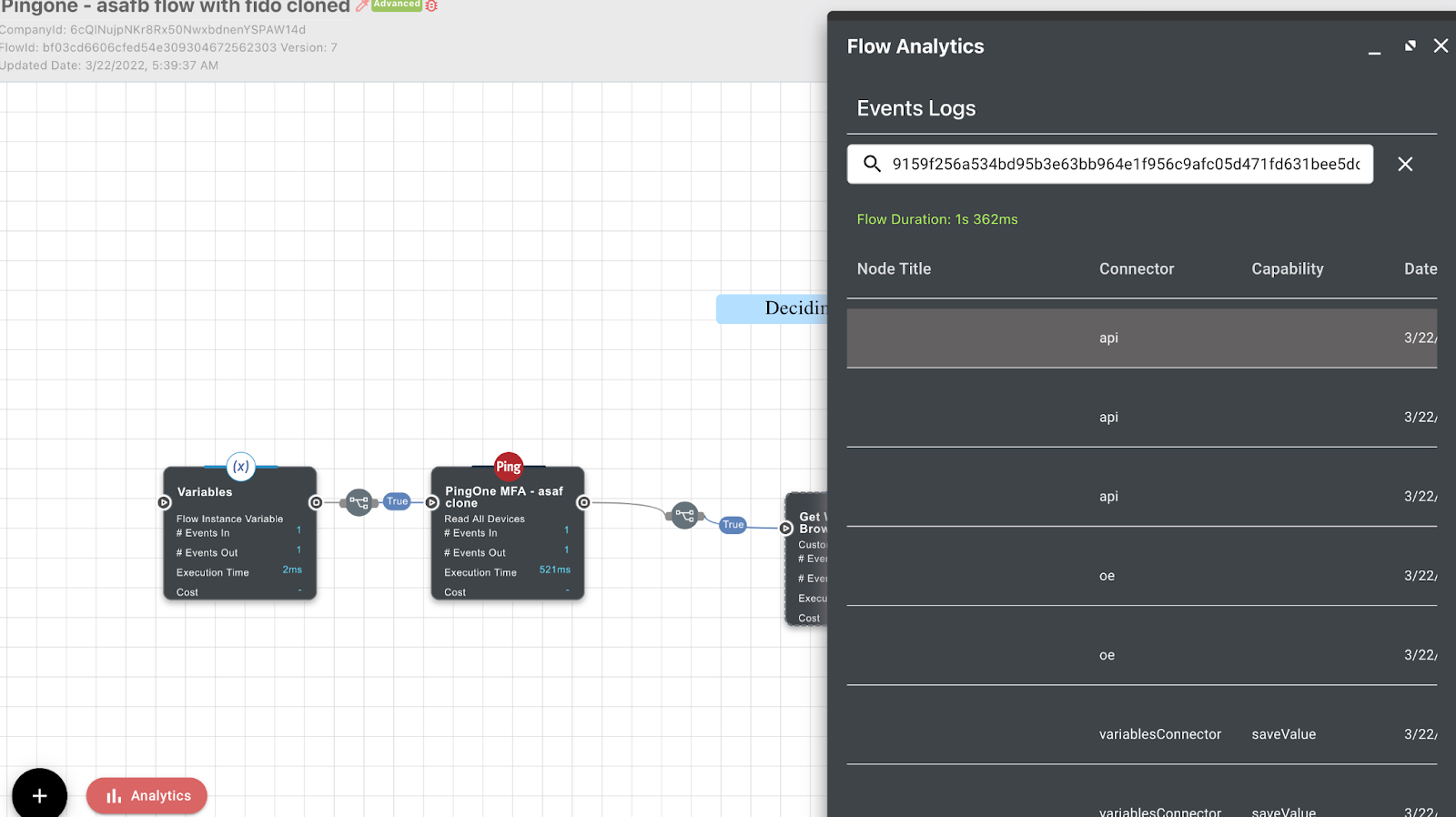 A screen capture showing the node details.