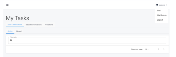 iga menu links user dropdown