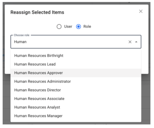 iga reassigning event to a role