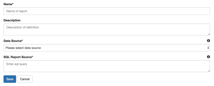 Create report definition