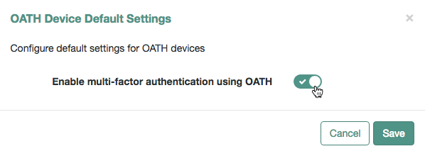 This is the form that lets you set one-time password options in AM. The option to perform one-time password authentication can be toggled if not configured to be mandatory by the administrator.