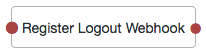 The Register Logout Webhook node.