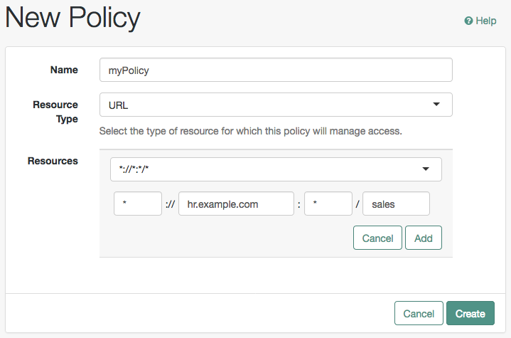 Optionally, edit the resource pattern.