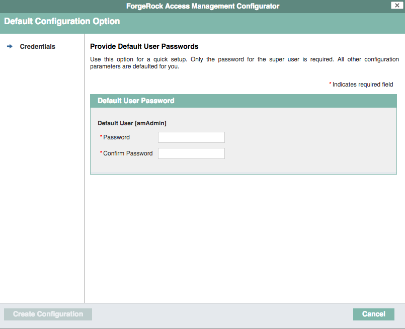 The quickest way to configure AM for evaluation purposes.