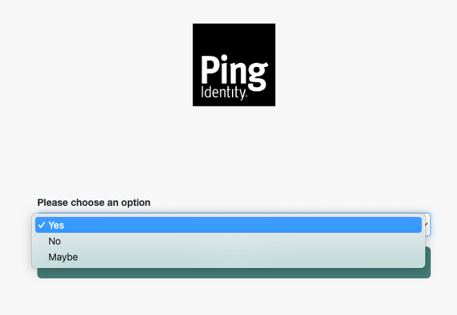 The output from a choice collector node.