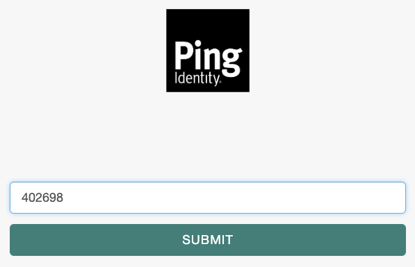 This is the page that AM uses to prompt you to enter an OTP.