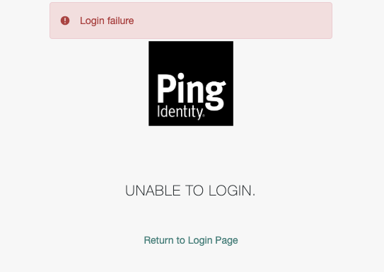 Error message shown by a tree that terminated at the failure node.