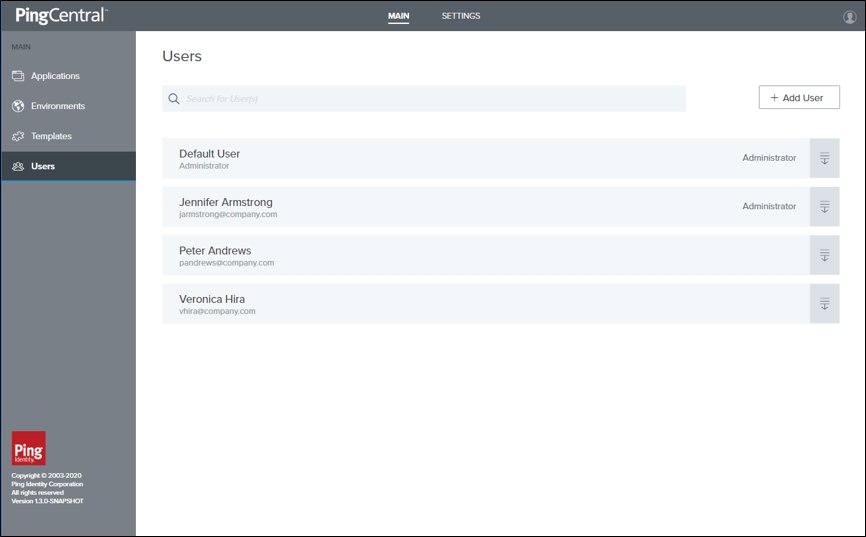 This example of an IAM Administrator’s Users screen lists all of the users and displays details regarding each user when the associated expandable icon is clicked.