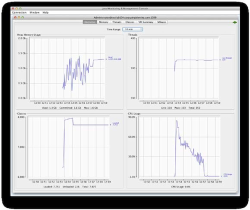 Screenshot of the Overview tab showing a high level view of performance metrics.