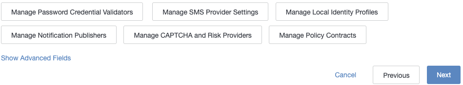 A screen capture of the Manage Password Credential Validator button in the Create Adapter Instance page configuration.