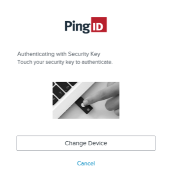 Authentication window prompting you to authenticate with your security key.