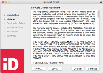 A screen capture of the Software License Agreement.