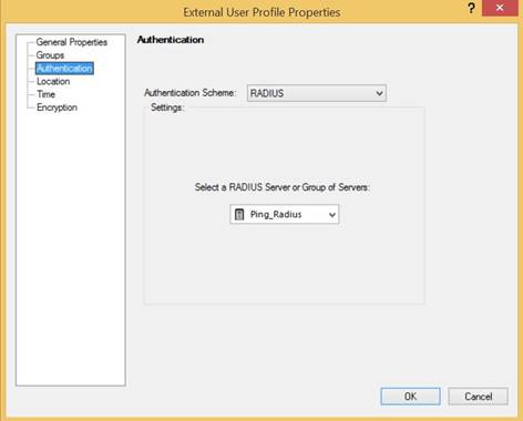 A screen capture of the External User Profile Properties window.