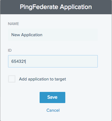 A screen capture of the PingFederate Application window.