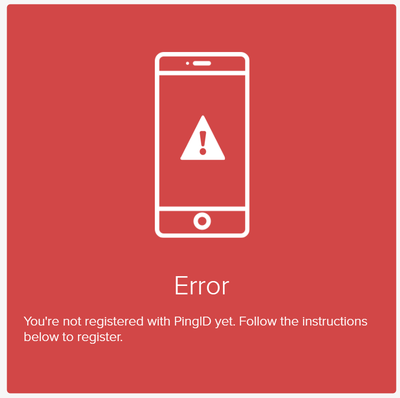 An error screen while authenticating with PingID.