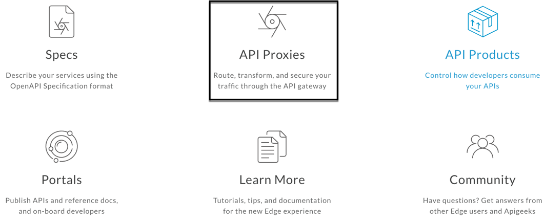 Screenshot to select API Proxies