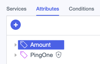 Screen capture of the Amount attribute on the Attributes tab.