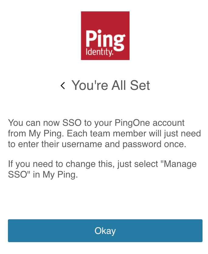 A screen capture stating that SSO has been enabled.
