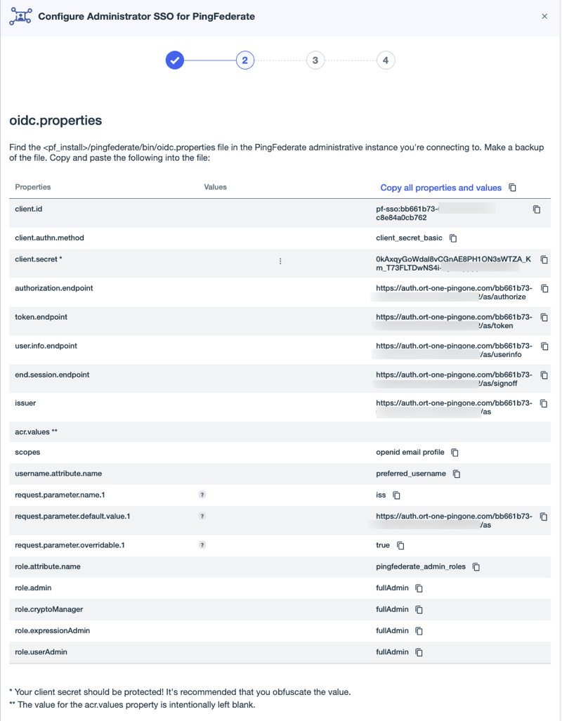 A screen capture of the PingFederate SSO step 2.