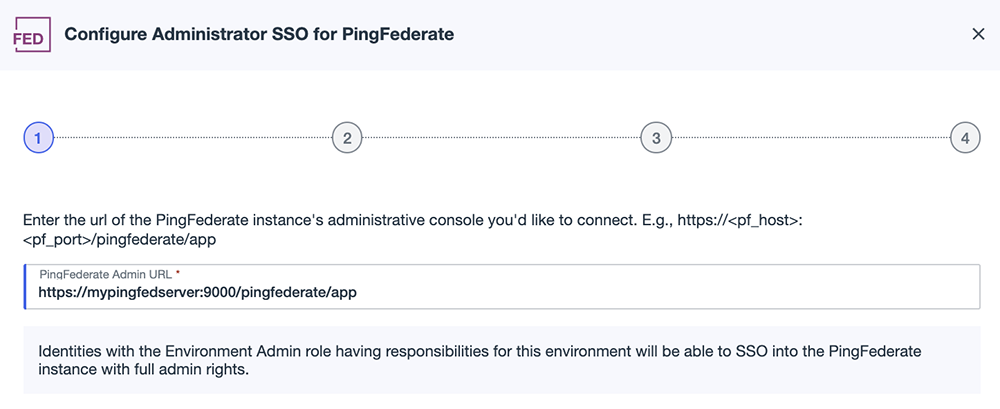 A screen capture of PingFederate SSO step 1.