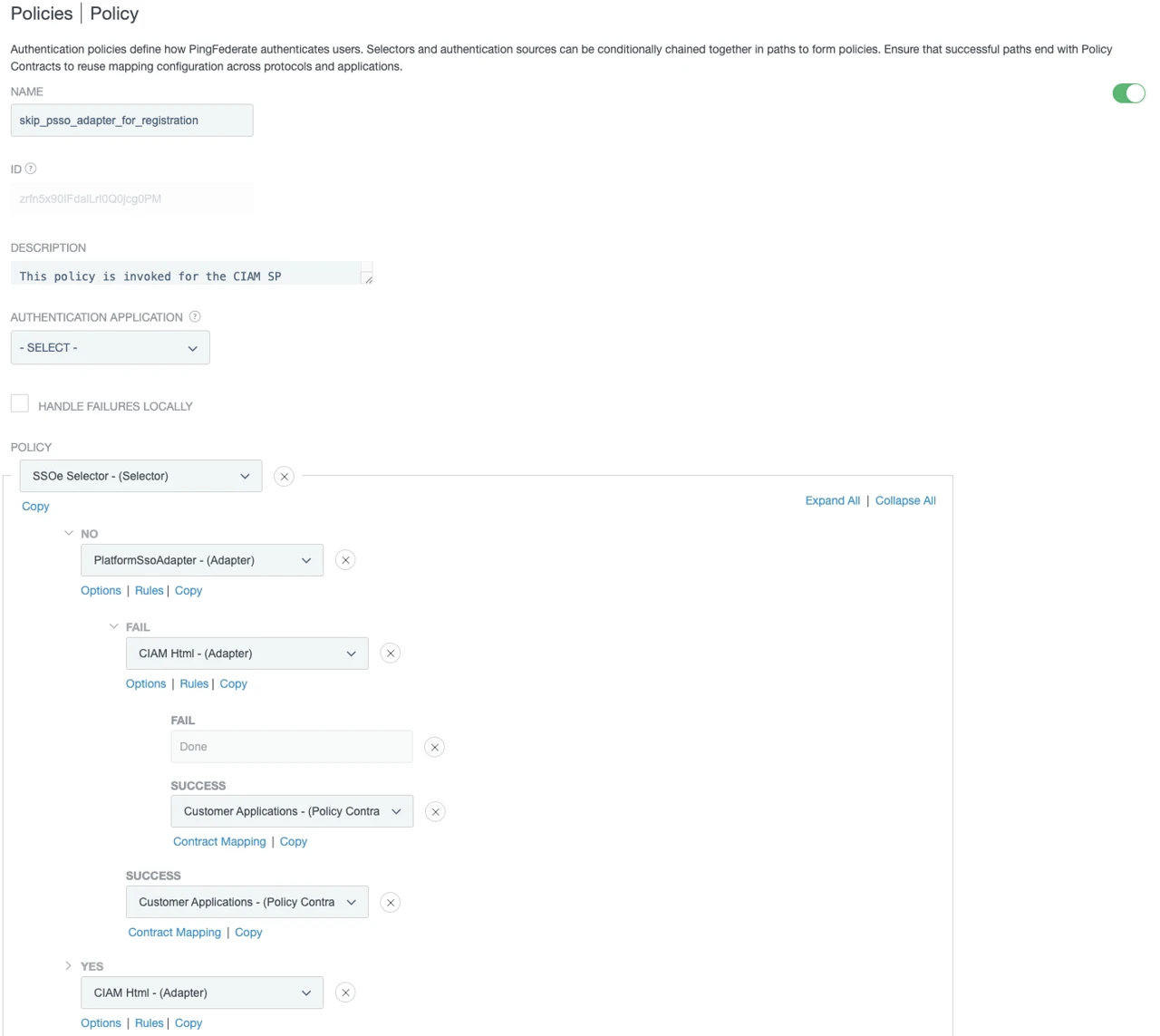 image showing an example policy tree for Mac Platform SSO