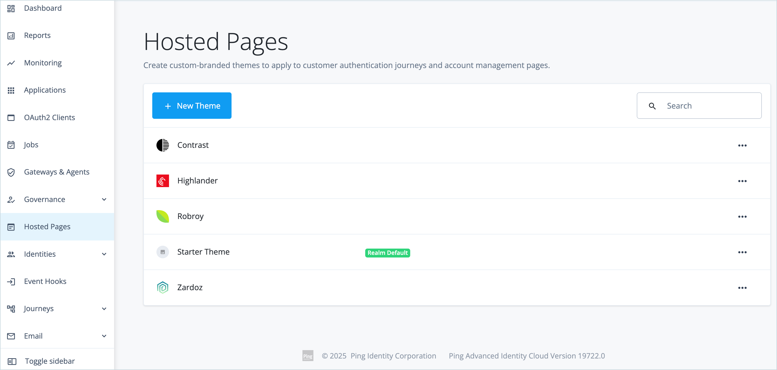 Hosted Pages page