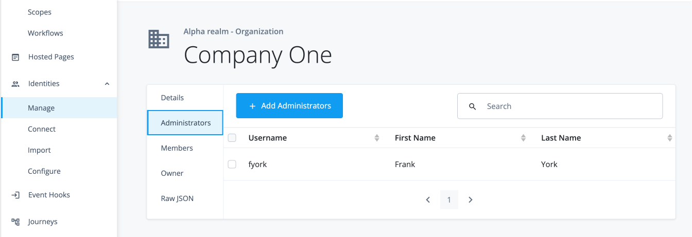 Add organization admins in Advanced Identity Cloud admin console