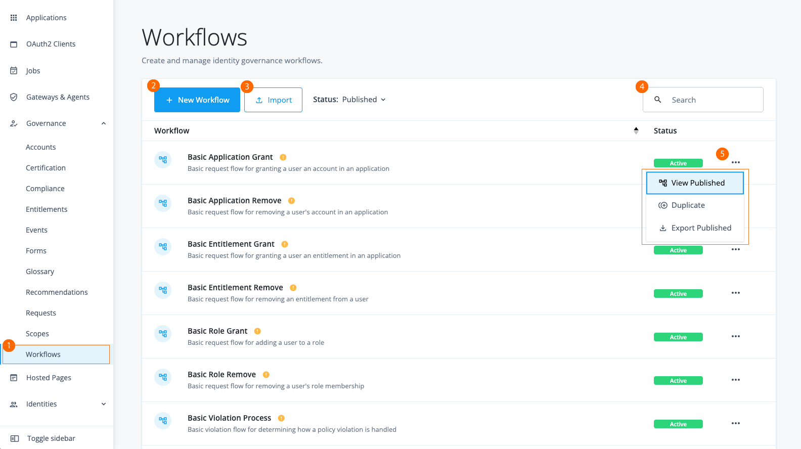 The workflow editor canvas.