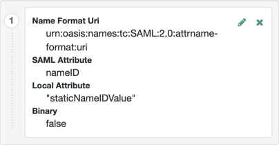 Example of Static Attribute Mapping. The static value is enclosed in double quotes.