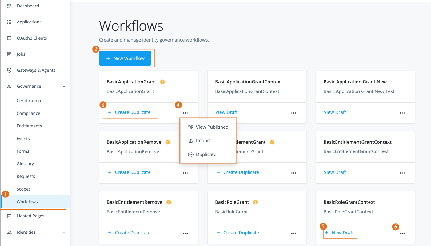 The workflow editor canvas.