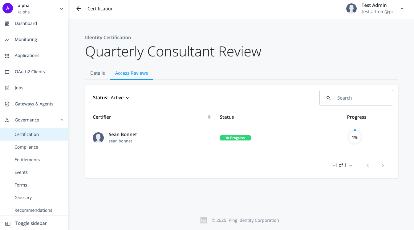 Select the certifier to view the recommendations.