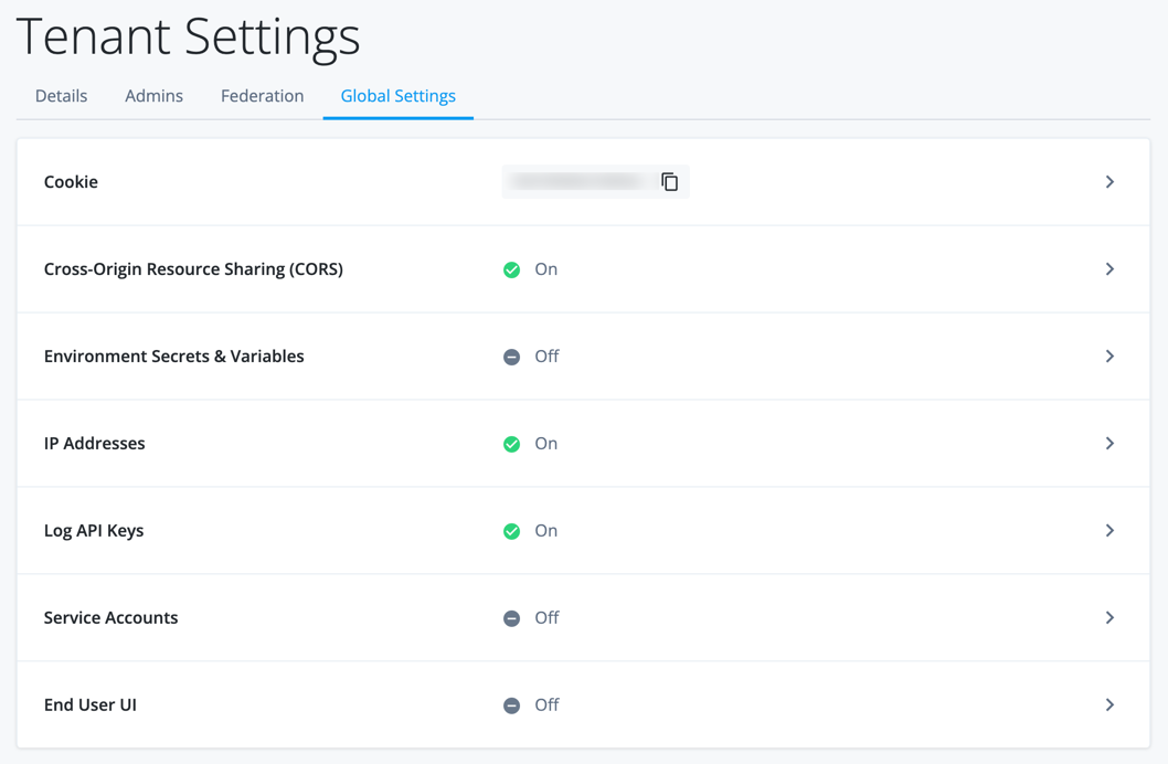 Advanced Identity Cloud global settings