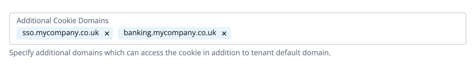 cookie domains field