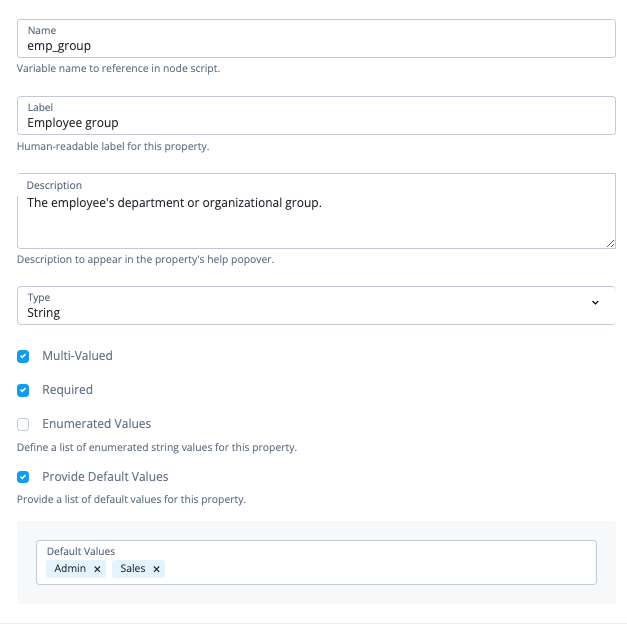 custom node emp group