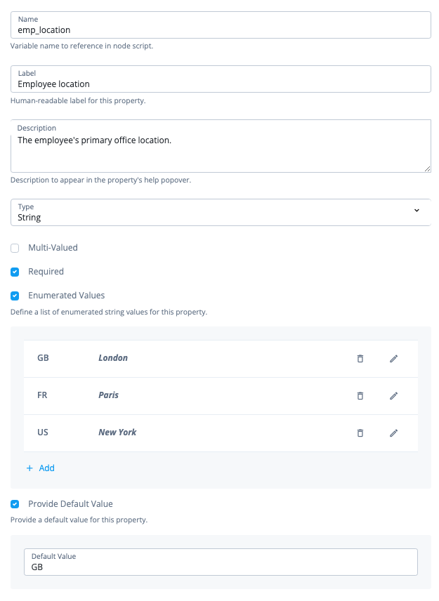 custom node emp location