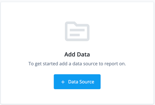 UI example of the add data source page for historical data reports