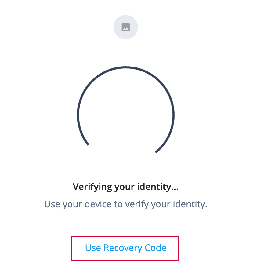 Enter recovery code link