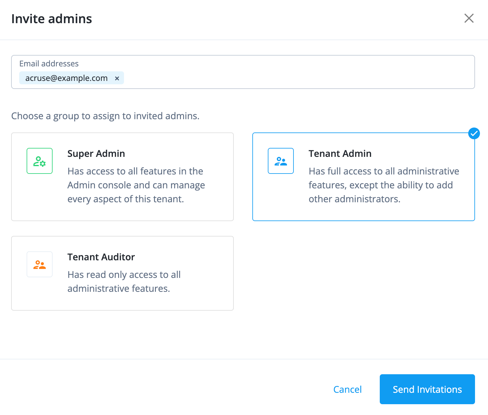 Invite others to become an administrator.