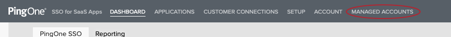 Screen capture of the for Managed Accounts top navigation menu