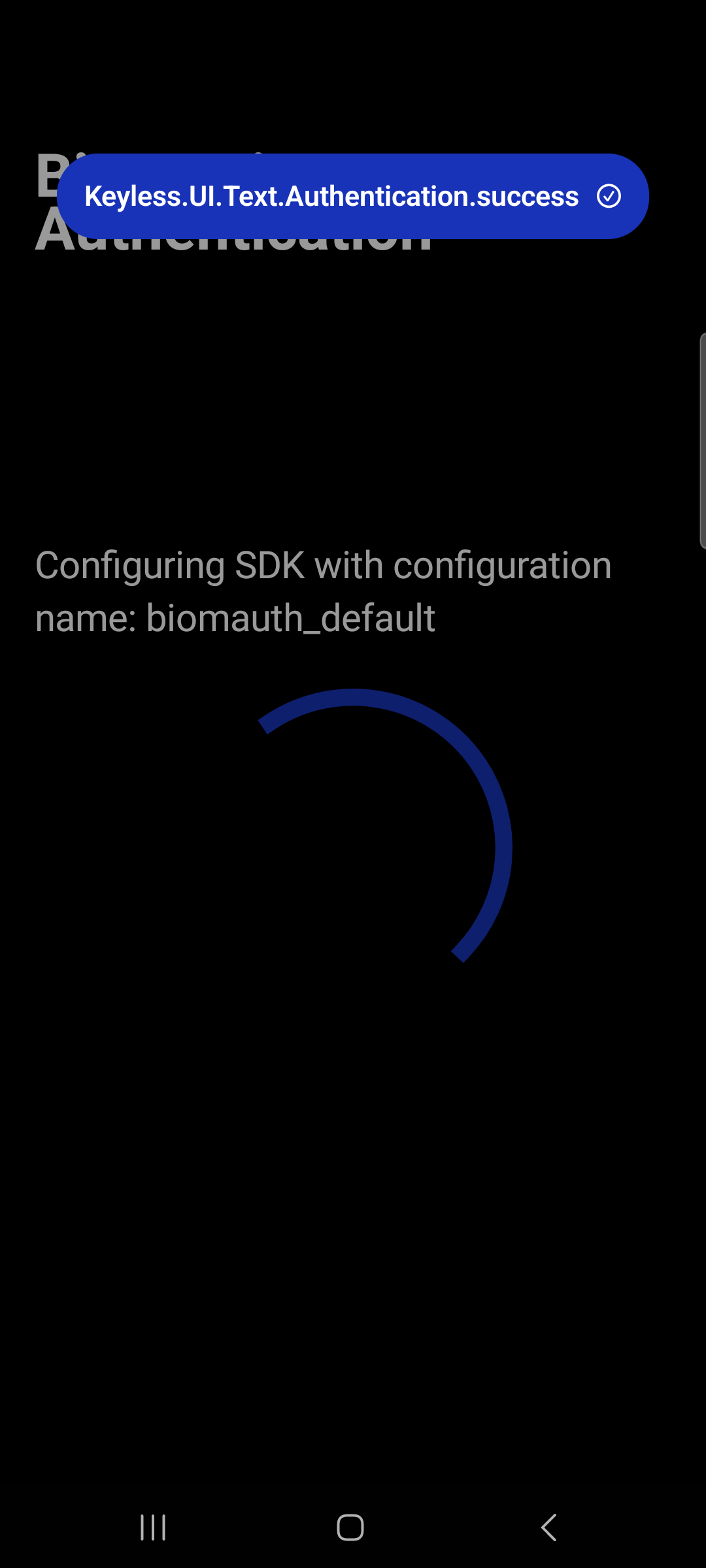 PingOne Recognize authentication success screen layout