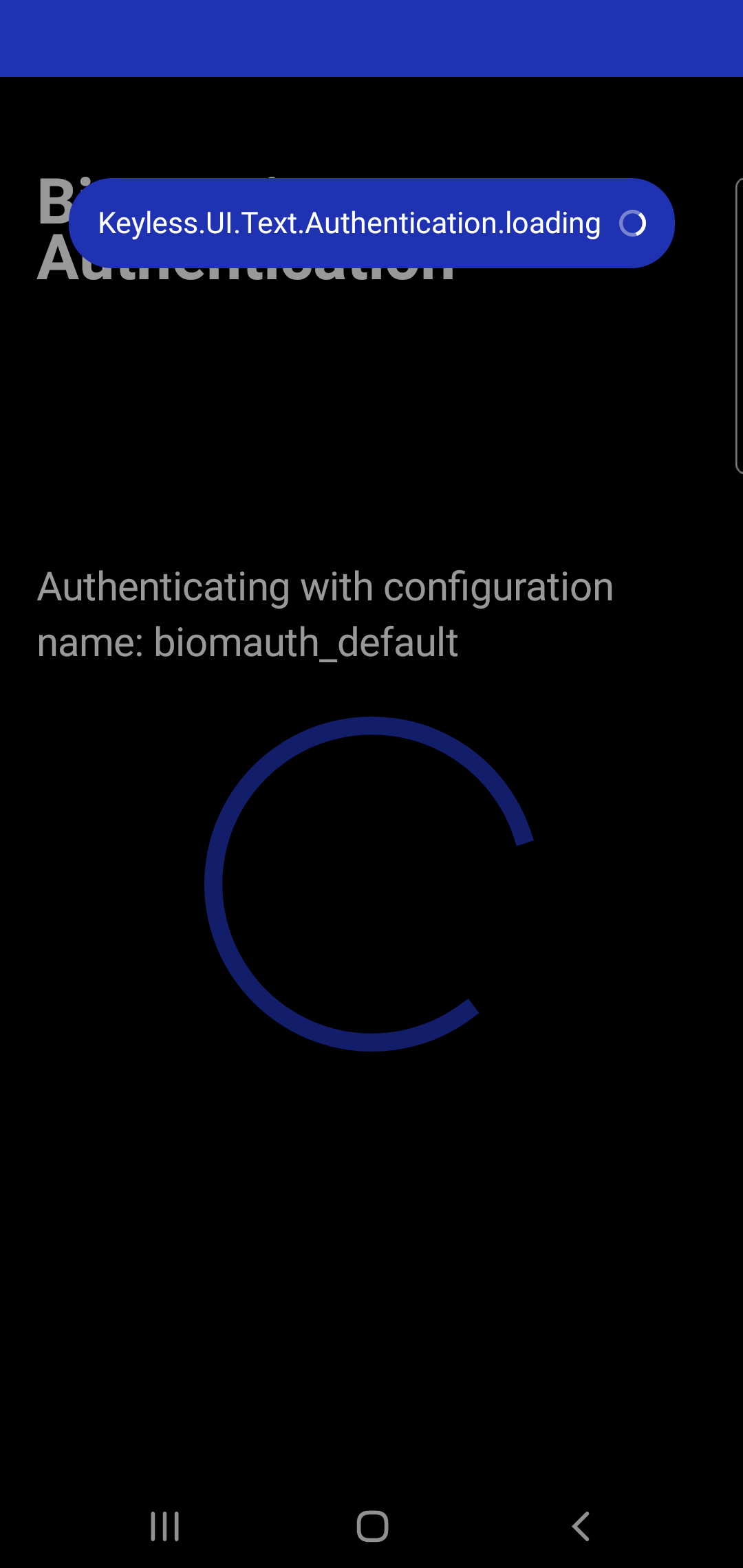 PingOne Recognize authentication loading screen layout