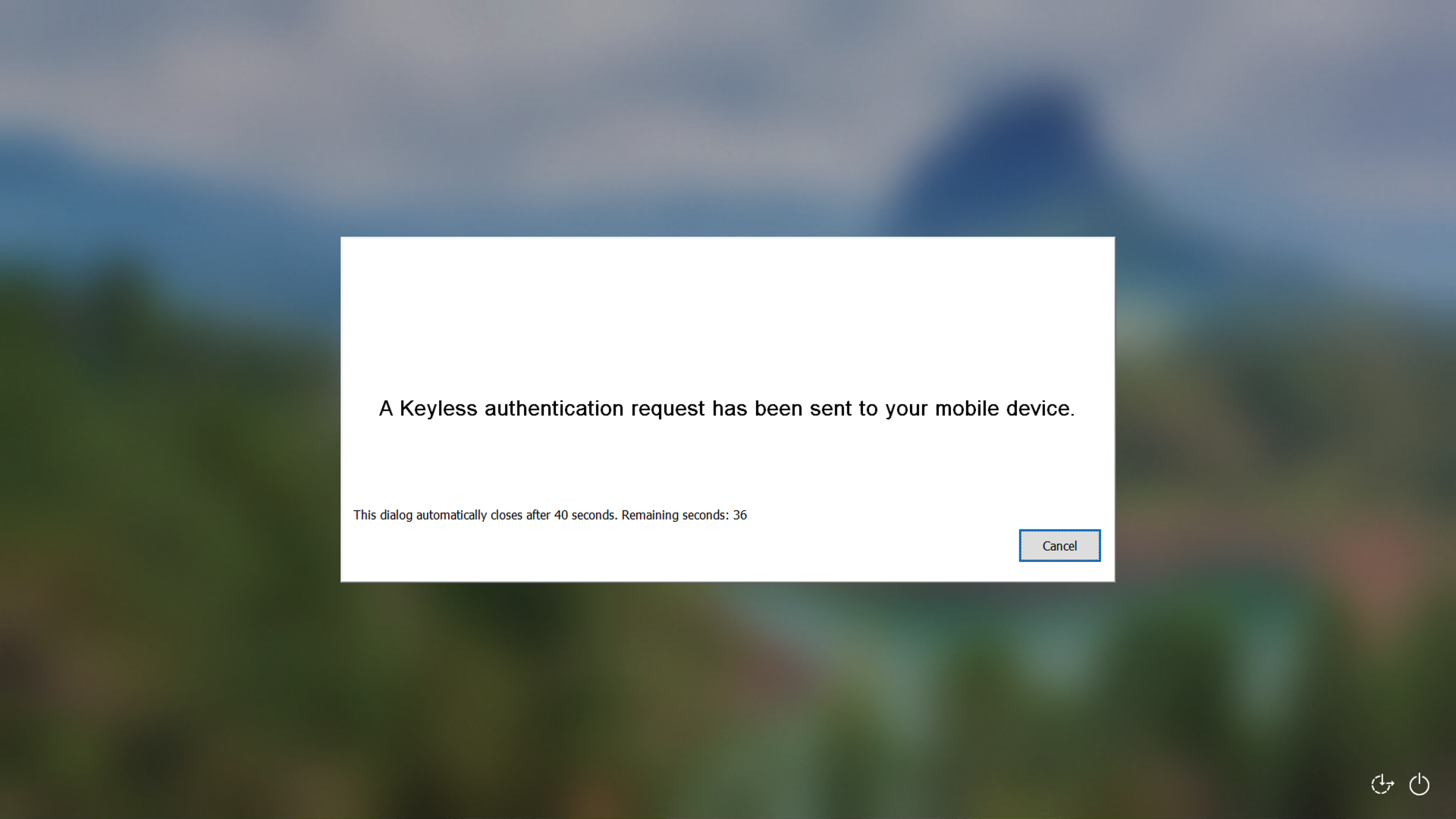Authentication prompt