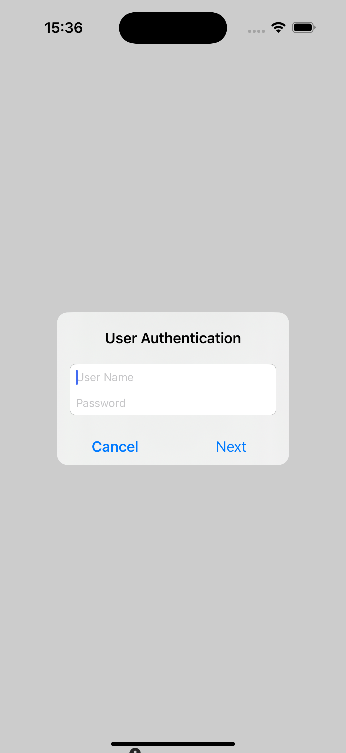 ios quickstart username password en